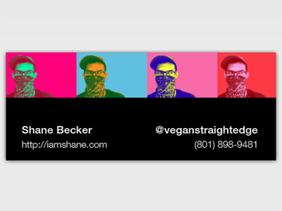 New Business Cards - Front andy warhol avatar black business card me