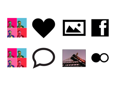 Activity Stream Grammar Icon Idea activity streams comment facebook fave flickr iconography icons photo pictogram sentence thumbnail