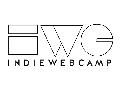 Indie Web Camp Logomark - outlines black circle golden rectangle indieweb indiewebcamp rectangle triangle white