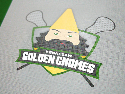 Golden Gnome Logo graphic design lacrosse logo