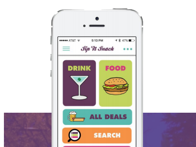 Sip 'N Snack App app design ui ux