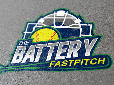 The Battery Logo graphic design logo softball sports