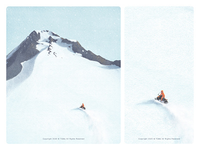 winter illustration mountaineering natural snow mountain winter