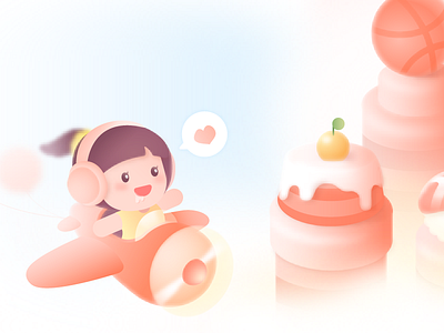 delicious airplane cake delicious fly girl illustration like