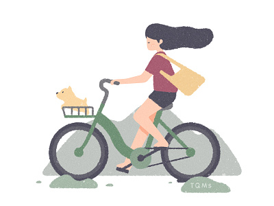 Travel child dog girl illustration natural travel