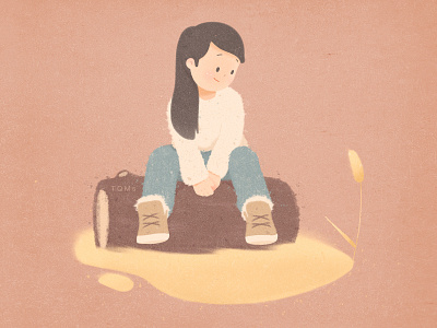 Fall child fall girl illustration quiet