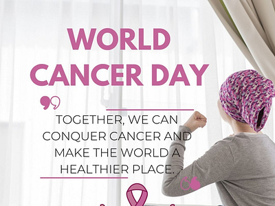 World Cancer Day advertisement awareness design flyer graphic design poster promotion