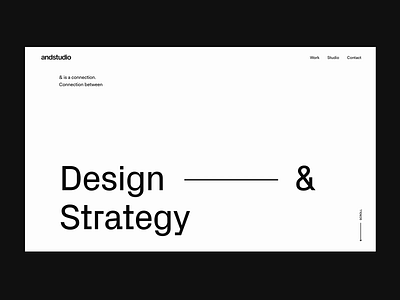 Andstudio website agency animation case study hero studio typography ui website