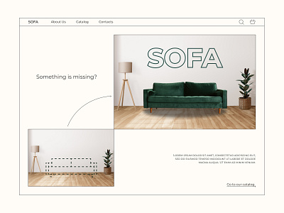 Furniture store main page design ui ux