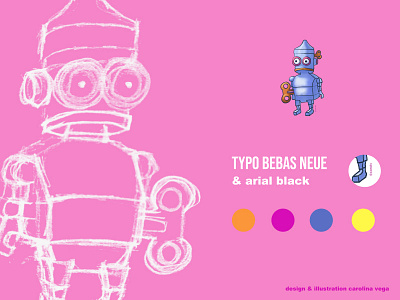 Robot sticker branding corporative identity creative design graphic design illustration layout