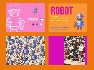 Robot sticker branding corporative identity creative design digital illustration graphic design illustration layout sticker