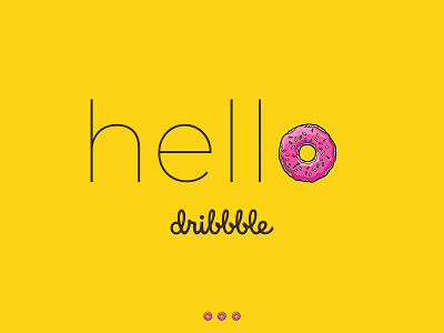 Hello dribbblers! donut. hello simpson