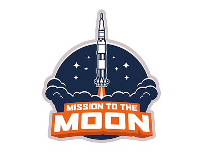 Mission to the Moon Logo branding logo design