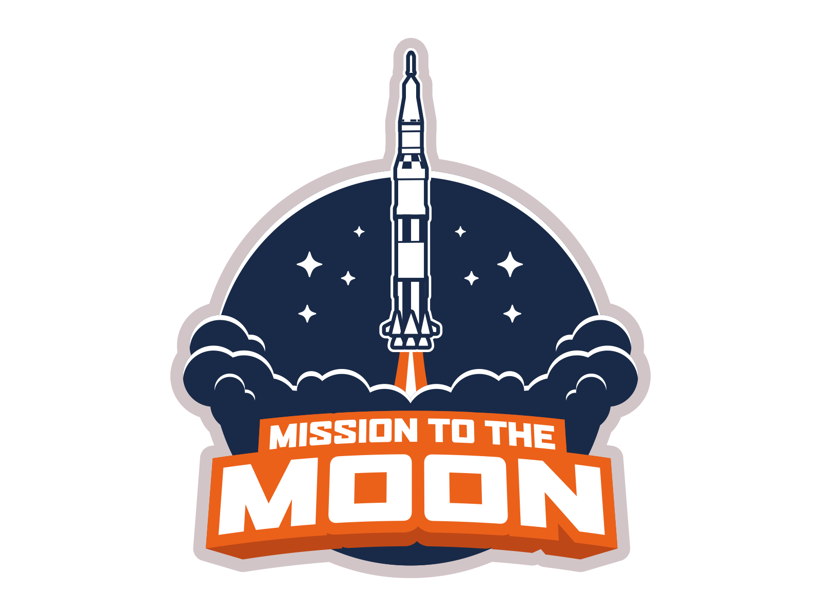 Mission to the Moon Logo by David Lawless on Dribbble