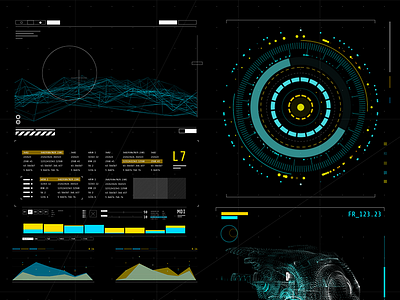 HUD_v3 after effects fantasy gui technical