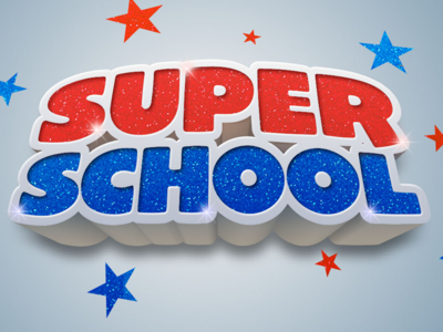 Super School illustrator cc logo photoshop