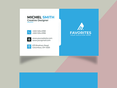 Modern professional Business card design branding business card design design graphic design illustration logo typography ui ux vector