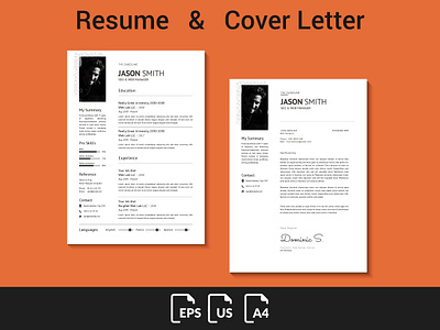 Professional Resume Template With Cover Letter