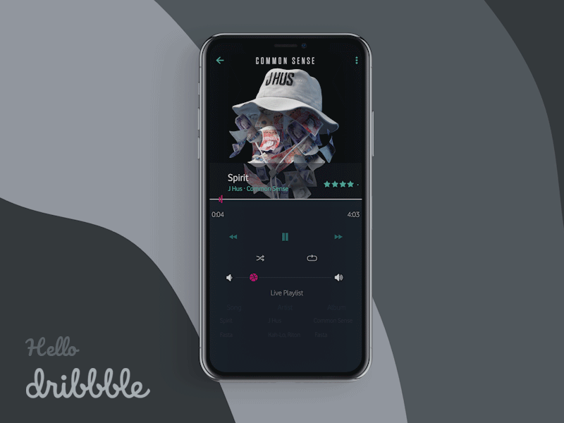 My Jam concept interface music player ui