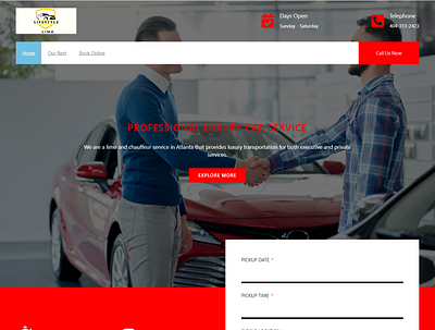 Limo Service Website Set Up app branding design graphic design illustration logo ui ux vector web
