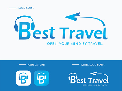 BEST TRAVELS BRAND IDENTITY DESIGEN PROJECT. 3d animation beach logo brand logo branding creative logo flight logo graphic design holiday travel journey logo logo modern logo motion graphics template tourism logo travel travel logo trip ui vacation logo