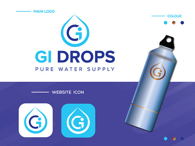 GI Water Company And logo Branding.