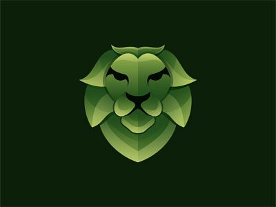 Lion branding design gradient graphic design lion logo mascot minimalist