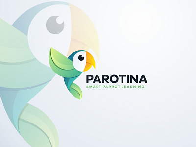 Parrot bird branding colorful design gradient graphic design illustration logo mascot modern parrot simple toucan vector