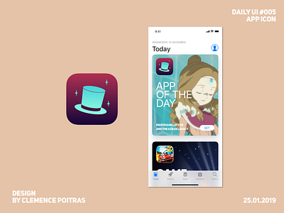 Daily UI #005 app daily 100 challenge daily ui daily ui 005 gradient icon layton logo professor layton ui