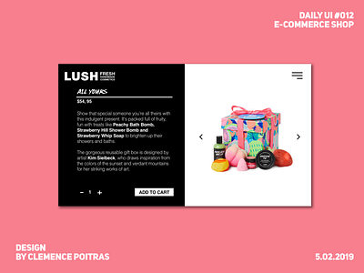 Daily UI #012 challenge da daily 100 challenge daily ui daily ui 012 daily ui 12 design e commerce lush ui