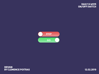 Daily UI #015 challenge daily 100 challenge daily ui daily ui 015 design off on switch ui