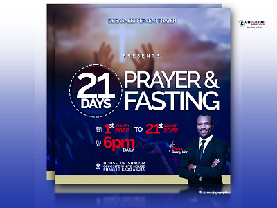 21 Days Prayer & Fasting Flyer Design church church community church flyer design flyer flyers graphic design posters social media