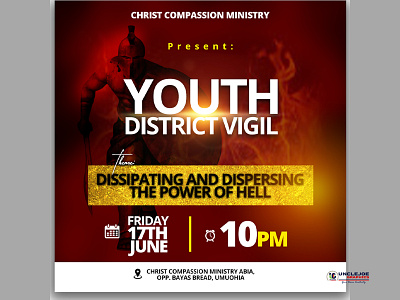 Youth District Vigil Programme church church flyer design flyer flyer design flyers graphic design