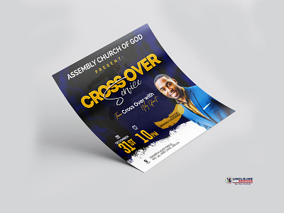 Cross Over Service 2022 Flyer Design banners church community church flyer design flyer flyers graphic design
