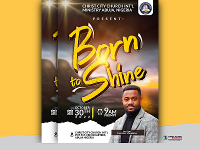 Born to Shine Flyer Design church flyer church flyer design design flyer flyers graphic design
