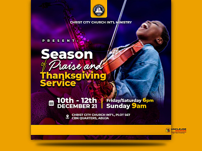 Season of Praise and Thanksgiving Service church flyer church flyer design design flyers graphic design