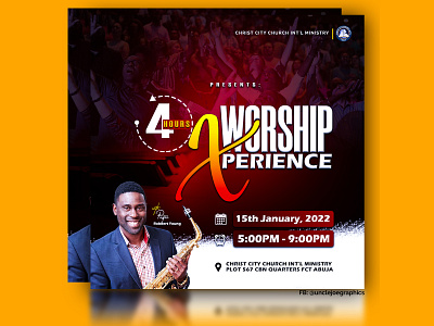 4Hours Worship Experience banners church flyer design flyer flyer design flyers graphic design