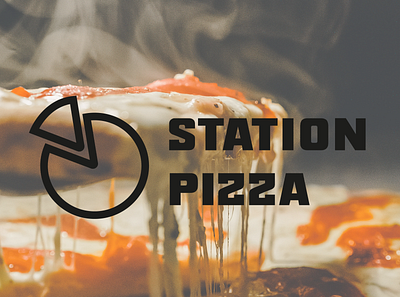 STATION PIZZA LOGO branding design graphic design illustration logo pizza pizza logo pizzeria typography vector