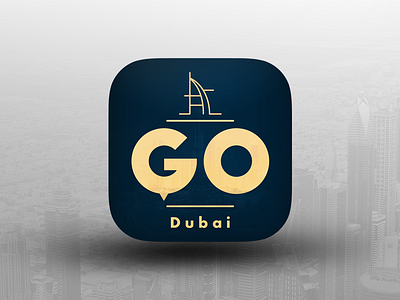 App Icon / Brand Logo - Go Dubai Hotel Booking App app development app icon brand design dubai hotel booking iphone logo ui ux