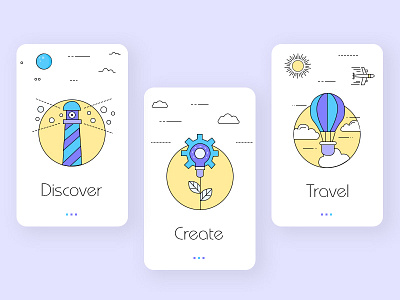 App Onboarding Concept + Icons