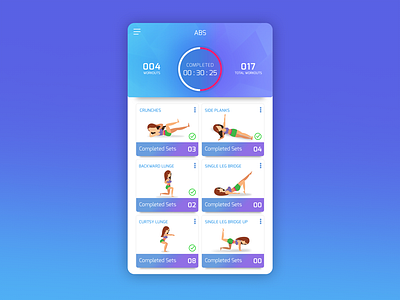 Concept UI - Fitness Workout App android app app development concept design fitness health iphone ui ux workout