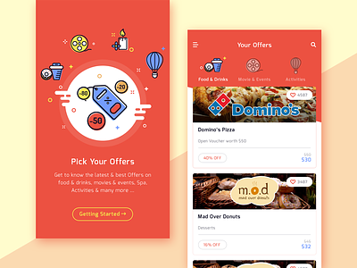 Concept UI - Offers & Deals App android app development coupons deals graphics icons illustrations iphone offers ui ux