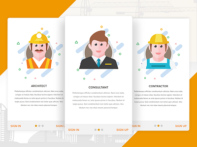 App Onboarding Signup Signin - Construction App