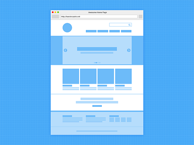 Concept responsive - Desktop blue concept desktop flat responsive website