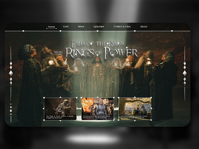 Lord of the Rings : The Rings of Power branding concept design fiction got graphic design illustration logo lord of the rings ui vector