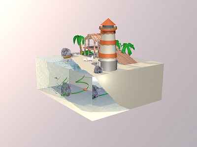 The Lighthouse 3d design graphic design