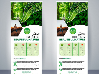 Nature Roll Up Banner Design nature roll up banner design