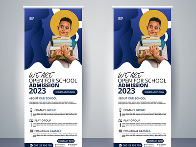 School Roll Up Banner Design school roll up banner design