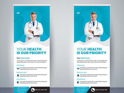 Hospital Roll Up Banner Design hospital roll up banner design