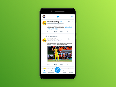 Redesign Twitter App Home Screen